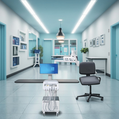 Carrinho de tratamento dental da fábrica de Anzhe 550W Carrinho dental móvel com luz de operação LED 220V Carrinho dental portátil