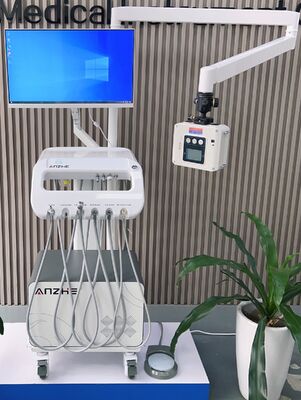 Bom preço. Carrinho odontológico veterinário móvel direto da fábrica com unidade de raio-x, carrinho portátil para tratamento odontológico veterinário, carrinho odontológico OEM on-line