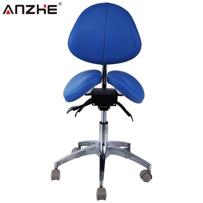 Bom preço. Sábana Dentária Ergonômica Twin Saddle Sábana de Doutor de Couro PU ajustável com encosto 360 Rotação Sábana Móvel para Salão de Clínica e Laboratório on-line