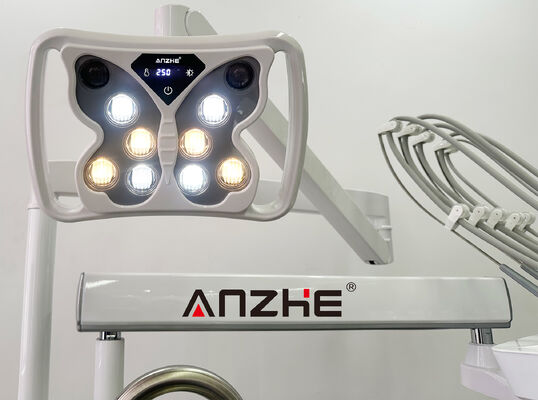 Unidade de Tratamento Dental Veterinário Série VET-PRO com compressor de ar silencioso de 32L e conjunto de instrumentos de 5 suportes em aço inoxidável 304