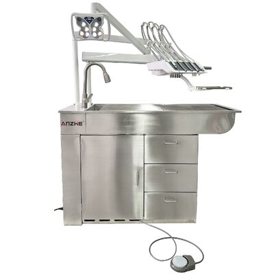 Bom preço. Estação de Trabalho Veterinária 3 em 1 com Compressor de Ar Isento de Óleo de 550W e Luz Cirúrgica LED para Tratamento Odontológico Eficiente on-line