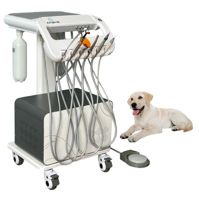 Bom preço. Unidade móvel de distribuição dental de 550W com pressão de 0,8Mpa e ruído de 38DB Carrinho dental compacto para uso veterinário on-line
