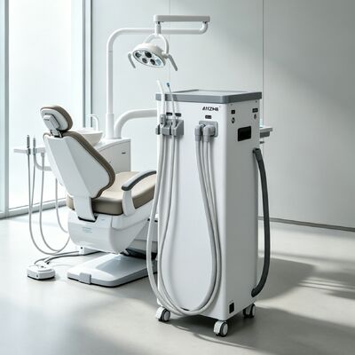 Bom preço. Unidade de Sucção Odontológica Móvel com Alta Potência de Sucção de 800L/min, Operação de Baixo Ruído de 56dB e Sistema de Drenagem Automática on-line