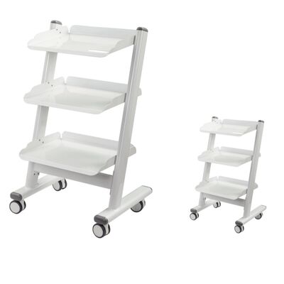 Bom preço. Carrinho Odontológico de 3 Camadas com Tomada Elétrica Integrada e 4 Rodas Universais para Clínicas Odontológicas on-line