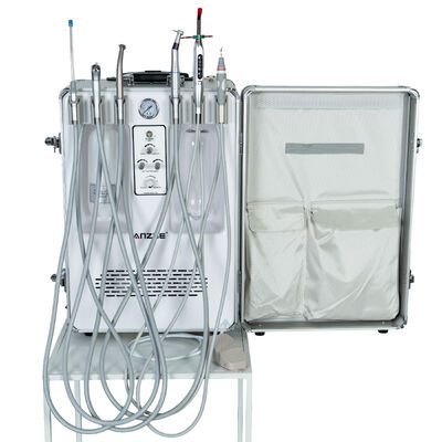 Bom preço. Unidade Odontológica Portátil Veterinária com Potência de 550W, Pressão de 0.8Mpa e Compressor de Ar Silencioso Sem Óleo para Odontologia Móvel de Animais de Estimação on-line