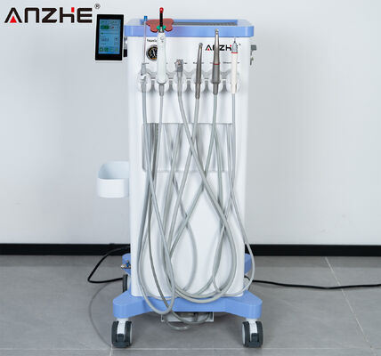 Bom preço. Unidade dentária veterinária portátil com Micro Motor LED Handpiece Scaler ultrasônico Curing Light Compressor de ar sem óleo Carrinho dentário móvel de animais de estimação Equipamento dentário para clínica veterinária on-line