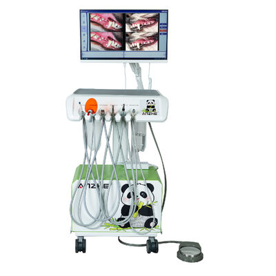 Carrinho Odontológico Veterinário Móvel para Tratamento Dental com Câmera Oral HD, Unidade Odontológica Veterinária Móvel com Imagem de Alta Definição, Sucção, Ultrassom e Fotopolimerizador LED