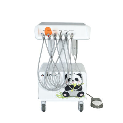 Unidade odontológica veterinária portátil com compressor de ar silencioso sem óleo, escalador embutido, sistema de sucção de luz de cura LED para clínica animal