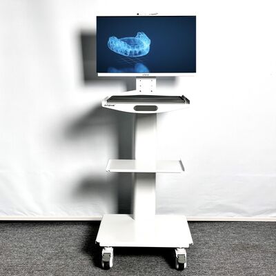 Unidade móvel de carrinho dentário com montador de monitor, armazenamento em várias camadas, carrinho de gabinete de clínica dentária, estação de trabalho dentária ergonômica para hospital e clínica