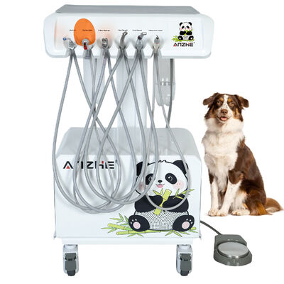Unidade Odontológica Veterinária Portátil com Compressor de Ar Integrado, Ultrassom, Fotopolimerizador LED e Sistema de Sucção, Equipamento Odontológico Animal Móvel