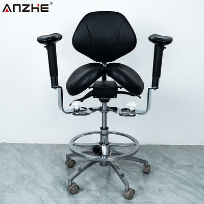 Bom preço. Banco de Dentista Ergonômico com Assento Dividido e Altura Ajustável, Cadeira Médica com Estofamento em Couro PU de Microfibra de Cor Personalizada on-line