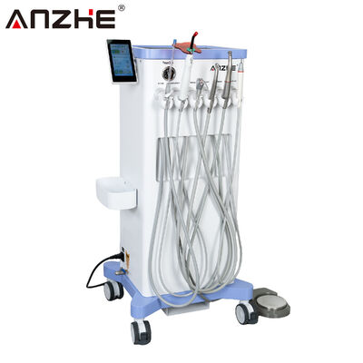 Unidade Dental Móvel Portátil com Compressor de Ar Construído Picador de Madeira Escalador Ultrassônico LED Cura Luz Alta Velocidade e Baixa Velocidade Peças de Mão para Clínicas Dentárias