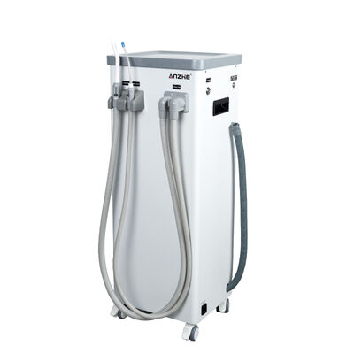 Unidade de Sucção Odontológica Portátil com Modos de Sucção Duplos Drenagem Automática Filtro de Separação de Água e Ar Sistema de Vácuo Odontológico Móvel para Clínicas Odontológicas