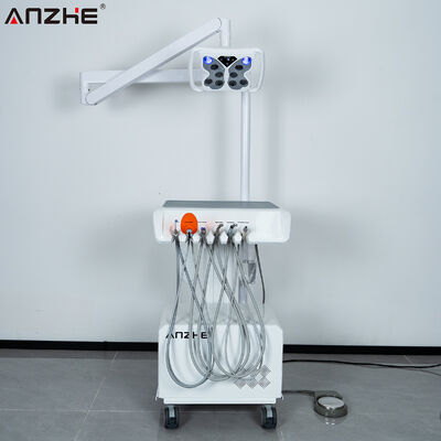 Bom preço. Unidade dental portátil com lâmpada de clareamento de LED borboleta Sistema de sucção de compressor de ar incorporado Escalador ultrasônico e luz de cura para clínica dentária on-line