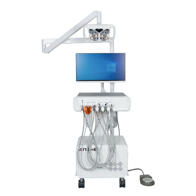Bom preço. Estação de trabalho dentária tudo-em-um com luz LED borboleta HD câmera intraoral Sistema de computador integrado Unidade dentária móvel on-line