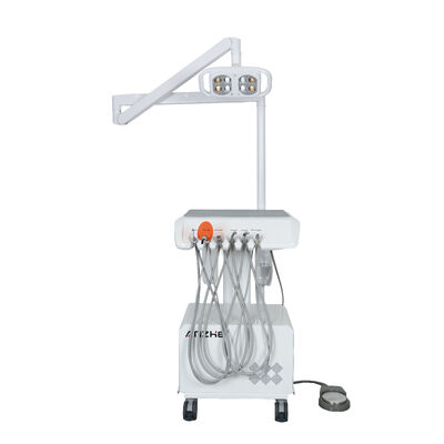 Bom preço. Unidade dentária portátil com lâmpada LED Compressor de ar silencioso embutido Carrinho de tratamento dentário móvel para clínica on-line