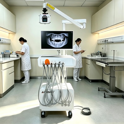 Bom preço. Unidade Dental Veterinária All-in-One com Câmera Intraoral HD de Raios X Portátil e Compressor de Ar Sem Óleo Silencioso on-line