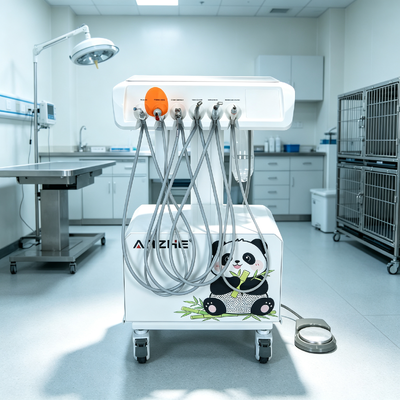 Bom preço. Unidade Dental Veterinária Elétrica Portátil com Compressor de Ar Equipamento Dental Móvel para Animais com Scaler LED Curing Light & Suction on-line