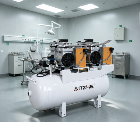 Bom preço. 60L Compressor de Ar Odontológico Silencioso Sem Óleo com Secador de Ar 1700W Alta Eficiência para 4 Cadeiras Odontológicas on-line