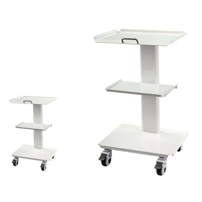 Bom preço. Carrinho de instrumentos móveis dentários de 3 camadas com tomada embutida e roleta de freios para clínicas dentárias on-line