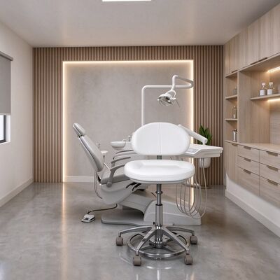 Bom preço. Banco Ergonômico para Dentista com Altura Ajustável e Rotação de 360 Graus para Clínicas Odontológicas on-line