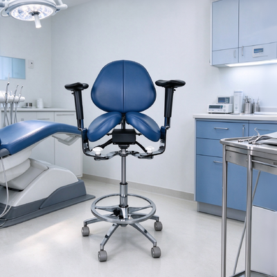 Bom preço. Banqueta Odontológica Ergonômica de Luxo com Altura Ajustável, Rotação de 360 Graus e Assento Dividido em Sela para Clínicas on-line