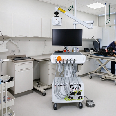 Bom preço. Estação de trabalho dentária veterinária de 550W com pressão de 0,8Mpa e ruído de 58DB para clínicas de animais on-line