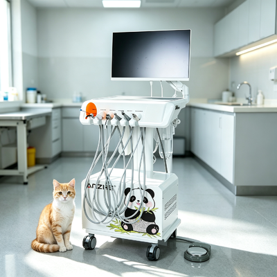 Bom preço. All-in-One Mobile Veterinary Dental Trolley, Carrinho de Tratamento Dental de Pequenos Animais com HD Intraoral Camera Construída em Sucção para a Clínica Veterinária on-line
