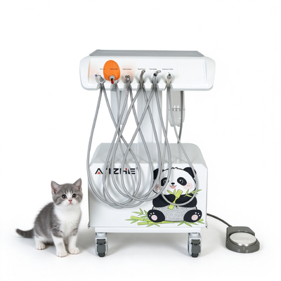 Bom preço. Estação de trabalho dentária veterinária portátil com compressor de ar de 550W 58dB Ruído baixo e pressão de trabalho de 0,8Mpa para clínicas de animais on-line