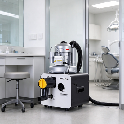 Bom preço. Bomba dental de vácuo de 750 W com separador de água e ar de dois estágios e potência de sucção de 1000 L/min para cadeiras dentárias duplas on-line
